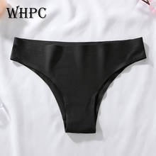 Large Size Women's Silk Panties Female Solid Seamless Underwear Ladies Sports Lingerie Elastic G-String Thongs Ultra-Thin T-Back