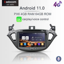 Reproductor de DVD con GPS para coche, autorradio con Bluetooth 720, 11,0 P, DSP, PX6, 2 din, Android 5,0, 4GB + 64GB, 8 núcleos, mapa Glonass, para Opel CORSA 2015, 2016 2024 - compra barato