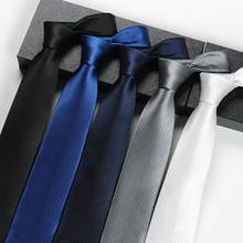 Gravata formal masculina de 8cm, gravata de luxo, cor sólida, listras escuras, moda para casamento, presente para homens, nova, 2019 2024 - compre barato