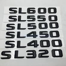 Black SL320 SL400 SL450 SL500 SL550 SL600 Rear Tailagte Emblem Logo Badge Trunk Lettering For Mercedes Benz SL Class R230 2024 - buy cheap