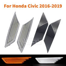 2 led pisca-pisca lateral para honda civic, sinal pisca-pisca, repetidor de sinal, lâmpadas indicadoras, 10th gen 2016, 2017, 2018, 2019 2024 - compre barato