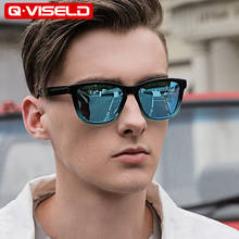 QVISELD Square Polarized Sunglasses For Men 2022 Mirror Luxury Brand Designer Fashion Vintage Retro UV400 Anti-glare Sun Glasses 2024 - buy cheap