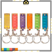 4 Hole 8 Tone Mini Harmonica Keychain Key Rings Toy Gift  Musical Instrument Children Harmonica 2024 - buy cheap