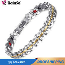 Rainso Brand Design Fashion Health Energy Magnetic Bracelets Bangles for Women Drop-Ship Germanium Charm Butterfly Wristband 2024 - buy cheap