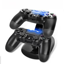 PS4 Controller Charger Dock LED Dual USB ps 4 Charging Stand Station Cradle For Sony Playstation 4 PS4 / PS4 Pro Slim Controller 2024 - купить недорого