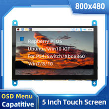 Raspberry Pi-Módulo de pantalla táctil para Raspberry Pi 4 Modelo B, pantalla LCD capacitiva de 5 pulgadas, 800x480, compatible con Raspberry Pi 3 Modelo B +/3B 2024 - compra barato