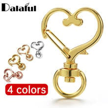 5pcs/Lot Heart Shape Keychain Lobster Clasp Snap Buckle DIY Accessories Crafts Jewelry Making Tools High Quality Keyring P028 2024 - buy cheap