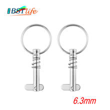 2PCS 6.3*42mm Marine Grade 1/4 inch Quick Release Pin with Ring for Boat Bimini Top Deck Hinge Marine hardware 2024 - buy cheap