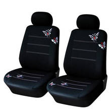 Kbkmcy capa de assento do carro almofada bordado borboleta estilo protetor automóvel asiento coche para as mulheres universal assento de carro protetor 2024 - compre barato