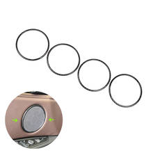 For BMW X5 X6 F15 F16 4pcs Car Carbon Fiber Texture Interior Door Audio Speaker Ring Sticker Loudspeaker Cover Protective Trim 2024 - buy cheap