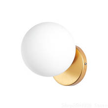 American-Style Living Room Ball Wall Lamp Bedside Lamp Wall Lights Bedroom Simple Modern Creative LED Stair Corridor Gold Lamp 2024 - buy cheap