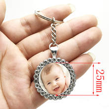 2020 New Personalized Photo Pendant Custom Baby Rhinestone Keychain Mom Dad Grandparents Parents A Gift for Family Members 2024 - buy cheap