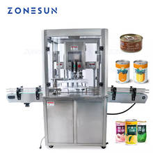 ZONESUN-máquina de sellado de latas de aluminio para alimentos, tapa de hojalata, tapón de tornillo, tapa automática para enlatar, latas de ZS-CS380 2024 - compra barato