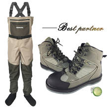 JEERKOOL Fly Fishing Waders Shoes Waders Fishing Wading Shoes & Pants Fishing Boots Aqua Set Rock Sports Waders Felt Sole Hunt 2024 - купить недорого