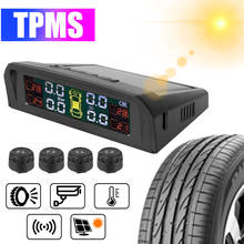 TPMS Car Tire Pressure Monitoring Systems Digital LCD Display Auto Alarm Solar Charging Tire Pressure Alarm Tire Pressure Sensor 2024 - buy cheap