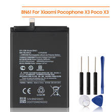 Replacement Battery BN61 For Xiaomi Pocophone X3 Poco X3 Rechargeable Phone Battery 6000mAh 2024 - buy cheap
