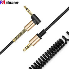 Cable de Audio elástico macho a macho para auriculares, Cable auxiliar de Audio de 3,5mm, altavoz Beats para MP3, MP4, iPhone, Z2 2024 - compra barato