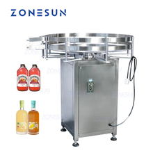 ZONESUN Automatic Rotary Round Plastic Glass Bottle Jar Collecting Food Packaging Sorting Turntable Machine for Production Line 2024 - buy cheap