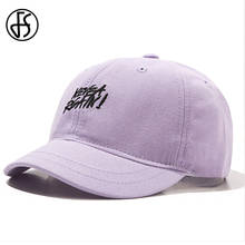 FS 2022 New Trendy Candy Color Short Visor Baseball Cap Simple Streetwear Hip Hop Caps For Men Women Letter Green Purple Dad Hat 2024 - buy cheap