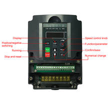 Inversor de saída vfd para motor, de frequência variável, kw, saída 3 fases, controle de velocidade do eixo do motor 2024 - compre barato