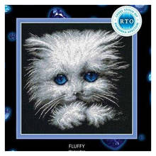 Amishop Lovely Gold Collection Counted Cross Stitch Kit Little White Cat Beauty RTO M676 OK Fluffy Free Shipping 2024 - buy cheap