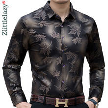 2022 New Social Long Sleeve Maple Leaf Designer Shirts Men Slim Fit Vintage Fashions Men's Shirt Man Dress Jersey Clothing 36565 2024 - buy cheap