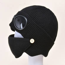 150G 2022 new fashion unisex russian winter hat warm knitt hat women pilot black ear flap hat with glasses fashion ear muff hat 2024 - buy cheap