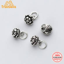 Trustdavis Real 925 Sterling Thai Silver Fashion Sweet Lotus Flower Charm Pendant Handmade DIY Accessories Dine Jewelry DZ144 2024 - buy cheap