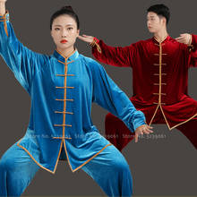 Conjunto de uniforme kung fu masculino, traje tradicional chinês de hanfu tang para mulheres, traje de fantasia para artes marciais tai chi 2024 - compre barato