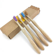 4pcs Natural Adults Bamboo toothbrush Eco Friendly product mixed color Soft bristle tooth 100% biodegradable Oral Cleaning tooth 2024 - buy cheap