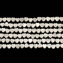 Contas de pérola em forma de coração 6mm, branco, natural, mãe do concha, para fazer jóias, contas de pedra soltas, faça você mesmo, colar 2024 - compre barato