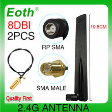 2 шт. 2,4 Ghz антенна dual band 8dbi RP-SMA разъем 2,4G антенна для беспроводной маршрутизатор + PCI Кел IPX для армированным пластиком SMA Мужской Соединительный кабель 2024 - купить недорого