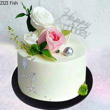 Модель торта, ручная имитация цветов, модель торта на день рождения, инструмент, пластиковая модель, окно, демонстрация, реквизит, свадебное украшение 2024 - купить недорого