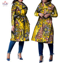 Bintarealwax africano tradicional casaco moda bazin riche plus size feminino outwear dashiki turn-down colarinho trenchcoat wy2261 2024 - compre barato