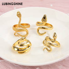 Men Women Girls Snake Ring Gold Color Vintage Exaggerated Ferocious Charm Jewelry Rings Party Gift 2024 - купить недорого
