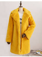 ZADORIN Long Sleeve Lapel Furry Faux Rabbit Fur Coat Winter Thick Warm Loose Pink Black Fur Coats Female Plush Jacket Overcoat 2024 - buy cheap
