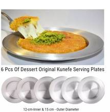 6 pcs Set Kunefe famous dish dessert serving plates presentation tray Hatay antakya kunefe original high quality aluminum plate 2024 - buy cheap