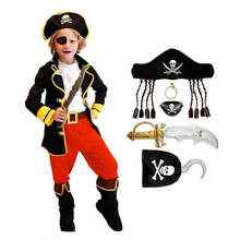 Fantasia pirata infantil para meninos, trajes para cosplay, halloween, festas, meninas 2024 - compre barato