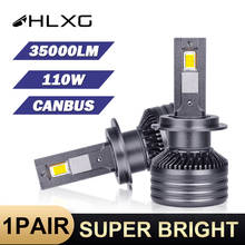 HLXG auto led farol LED Turbo automotivo 14000LM 12V 60W Lâmpadas LED Canbus H8 H9 H11 9005 HB3 9006 HB4 H7 LED luces levou h4 2024 - compre barato