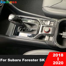 Автомобильная панель переключения передач для Subaru Forester SK 2019 2020 из углеродного волокна, Обложка рамы, отделка, стикер, аксессуары для интерьера LHD/RHD 2024 - купить недорого