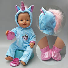 Кукольная одежда для кукол-младенцев 43 см, куртка с капюшоном в виде единорога, Одежда для кукол, Рождественский новогодний наряд для куклы 2024 - купить недорого