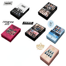 Set de 54 unids/set de sesión fotográfica Kpop para chicas, nuevo álbum de tarjetas Lomo rosas, postales, tarjetas fotográficas de alta calidad, póster de moda coreana para chicas, regalo para Fans 2024 - compra barato