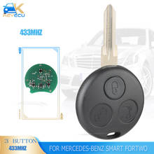 KEYECU-mando a distancia de coche con 3 botones, 433MHz, para Smart Fortwo Forfour Roadster City Passion 2000-2005 2024 - compra barato