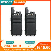 RETEVIS 2 pcs Mini Walkie Talkie PMR 446 Portable Two-way Radio ht PTT Walkie-talkies RT622 Portable Radio for Hunting Cafe RT22 2024 - buy cheap