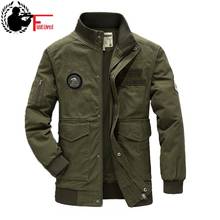 Bomber Jacket Men Military Army Pilot Male Jacket Coat Zipper Stand Collar Zip Us Air Force Clothing Black Green Spring Autumn 2024 - buy cheap