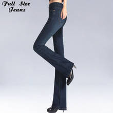 High Waist Slim Fit Flare Jeans Mom Stretchy Skinny Bell Bottoms Wide Leg Super Elastic Basic Trousers Casual Flared Denim Pants 2024 - buy cheap