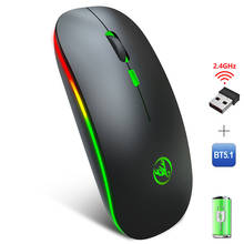 Wireless Mouse Bluetooth Computer Silent Rechargeable Ergonomic Mause With USB Optical Mice Dual Mode 2.4Ghz + Bluetooth 2 In 1 2024 - buy cheap