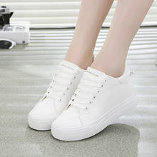Zapatillas de plataforma para mujer, zapatos informales con tacón de cuña, color blanco, 2021hjm 2024 - compra barato