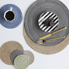 Panela de algodão japonesa isolante de fios, tapete para mesa de malha, antiderrapante, rosqueado quente, redondo 2024 - compre barato