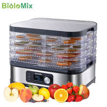 Biolomix-máquina de desidratação de alimentos, sem bpa, 5 bandejas, temporizador digital, controle de temperatura, para frutas, vegetais, carne, carne 2024 - compre barato